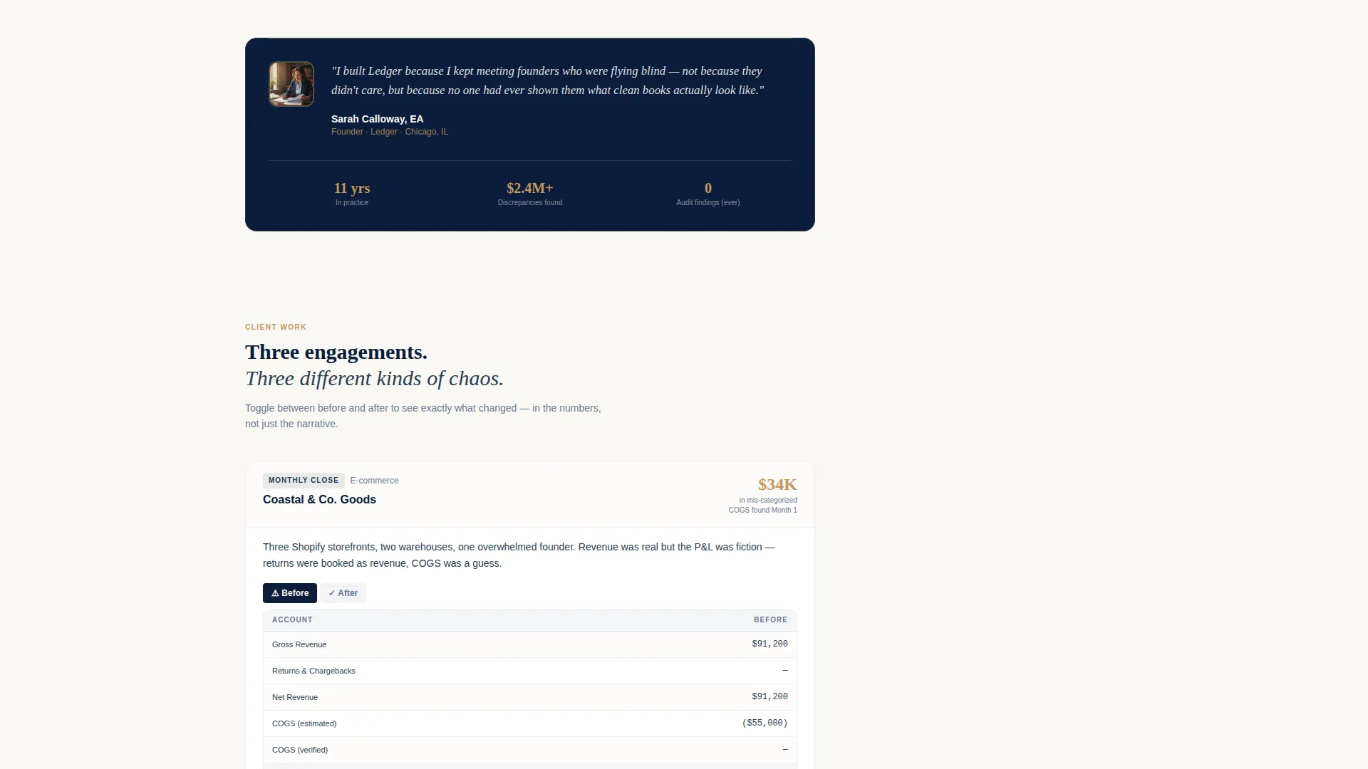 Bookkeeper Booking Landing Page Template