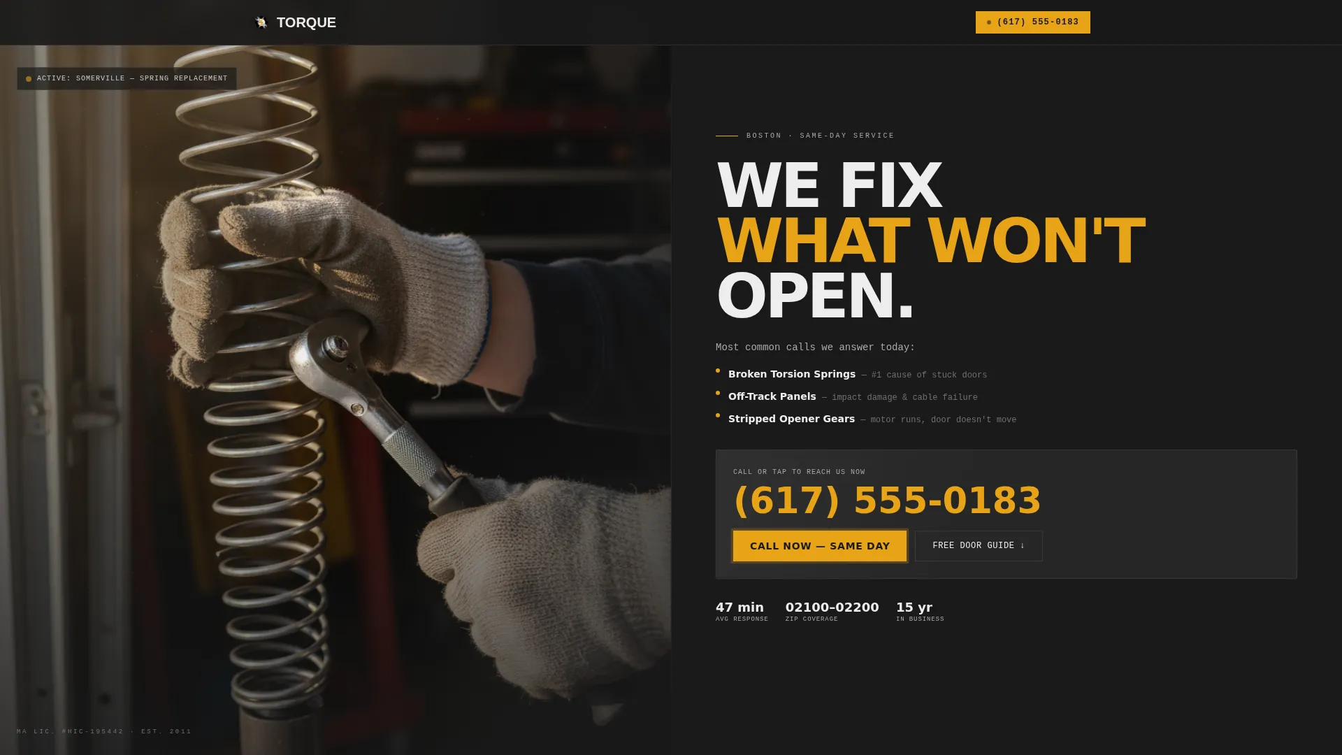 Reliable Garagedoor | Free Website Template | Rocket