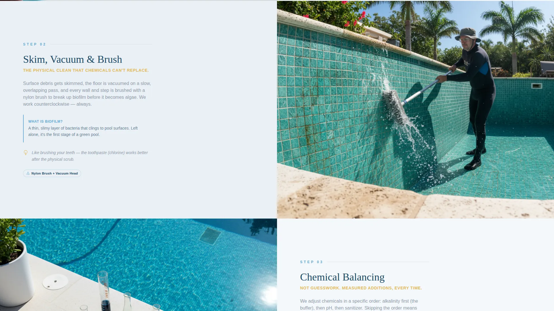 Transparent Pool Maintenance | Free Website Template | Rocket
