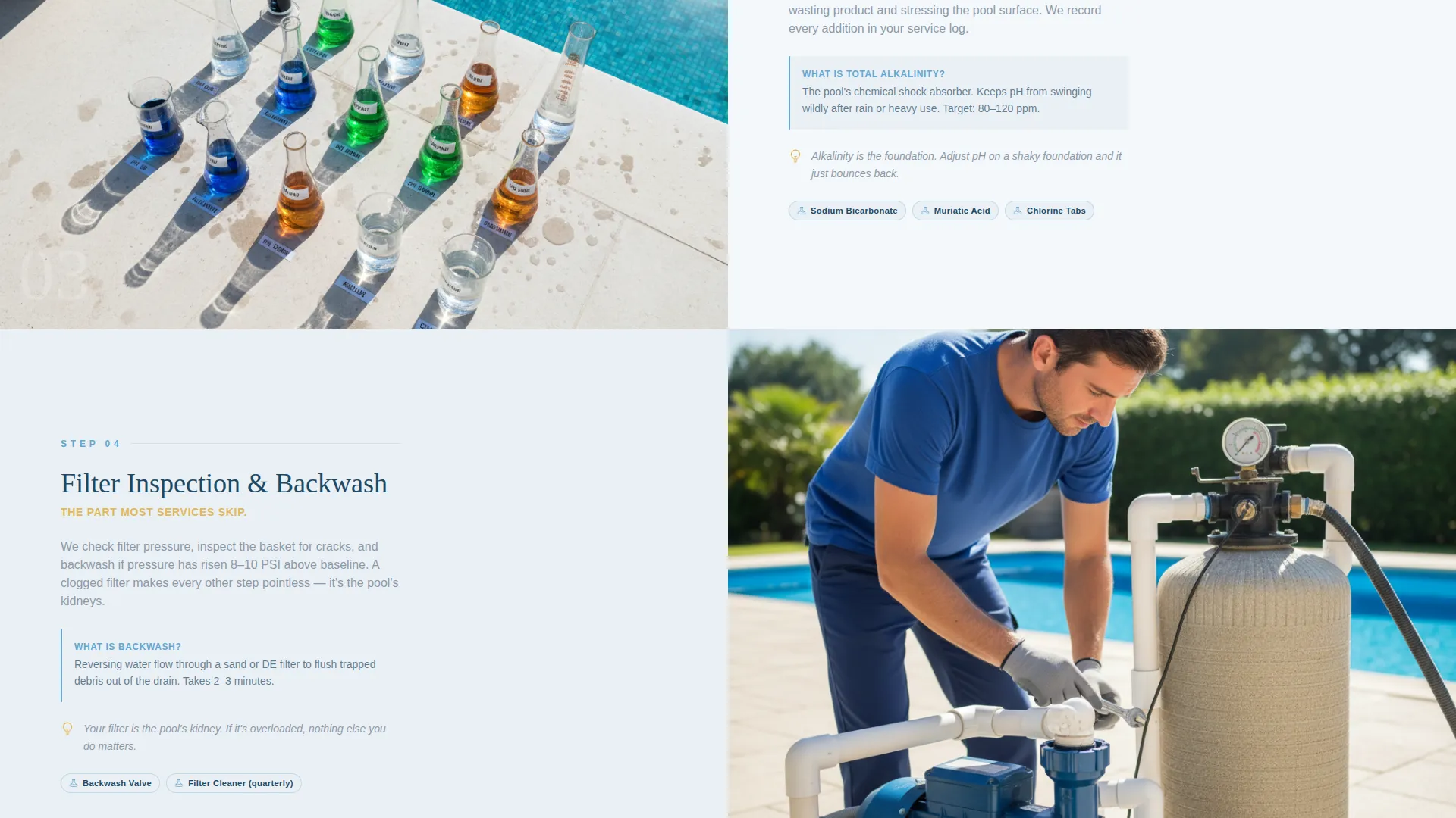 Transparent Pool Maintenance | Free Website Template | Rocket