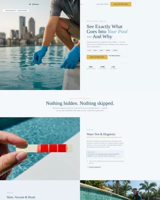 Transparent Pool Maintenance | Free Website Template | Rocket