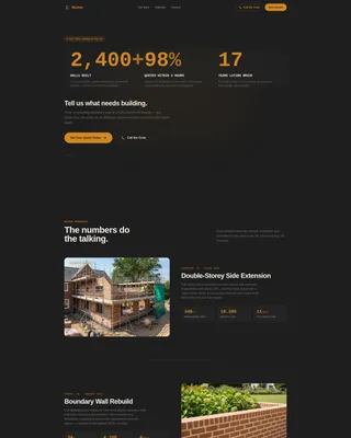 Bricklayer Quote Request Landing Page Template