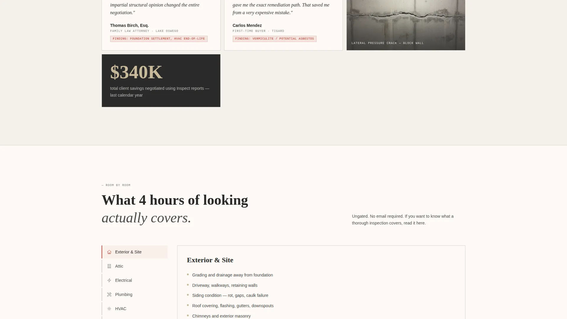 Building Inspector Landing Page Template