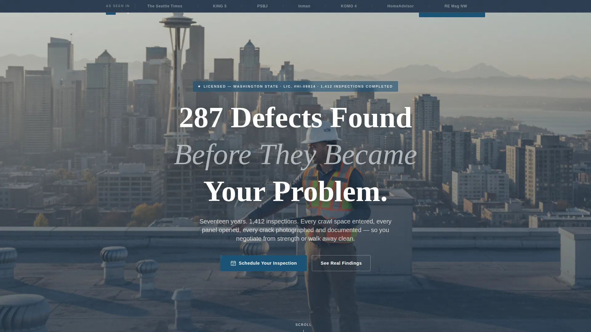 Building Inspector Booking Website Template