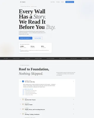 Building Inspector Booking Website Template