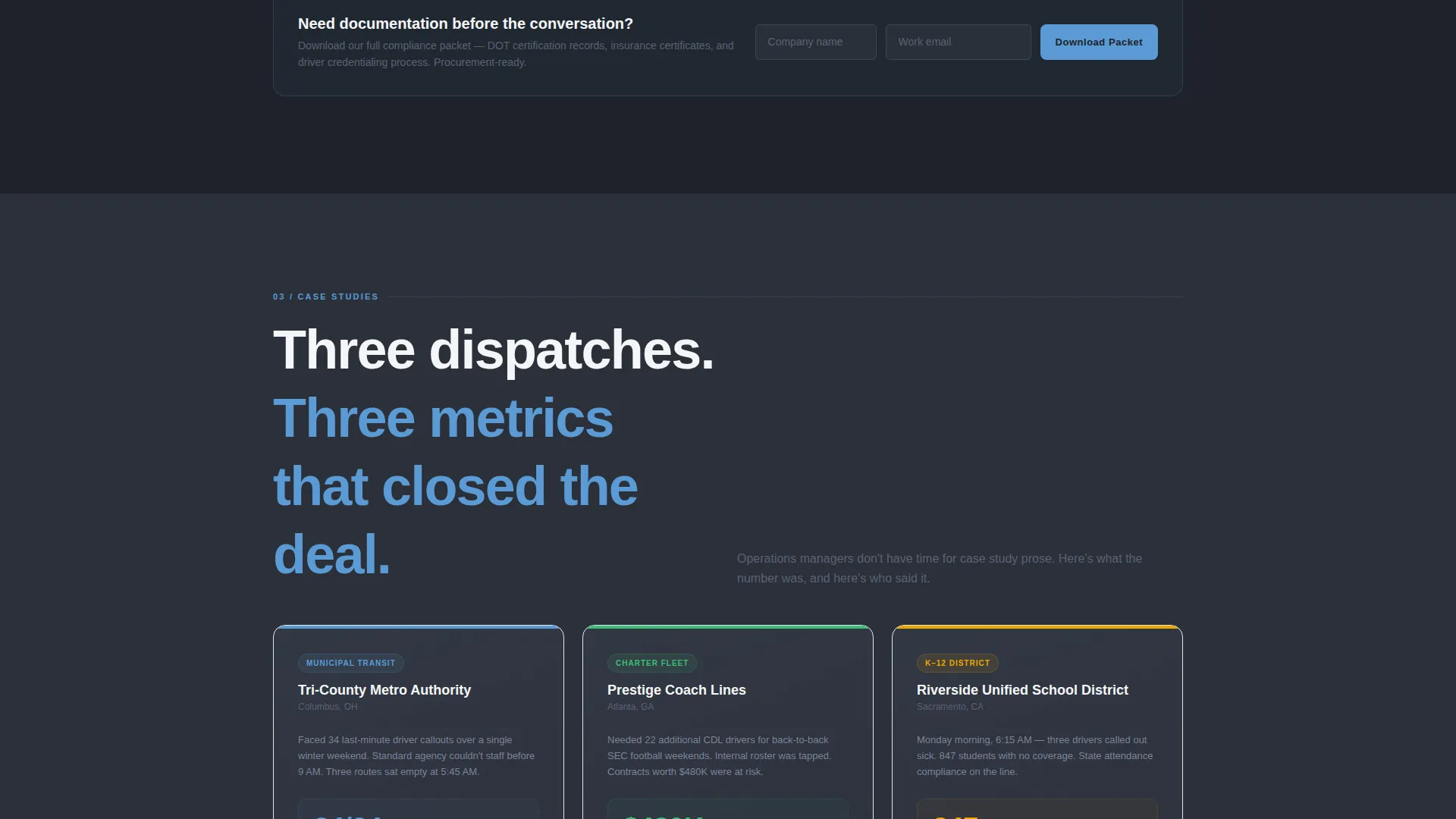 Bus Driver Booking Landing Page Template