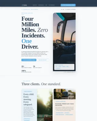 Bus Driver Booking Website Template