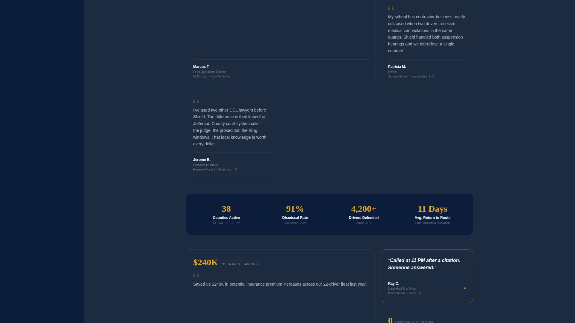 Bus Driver Reviews Website Template