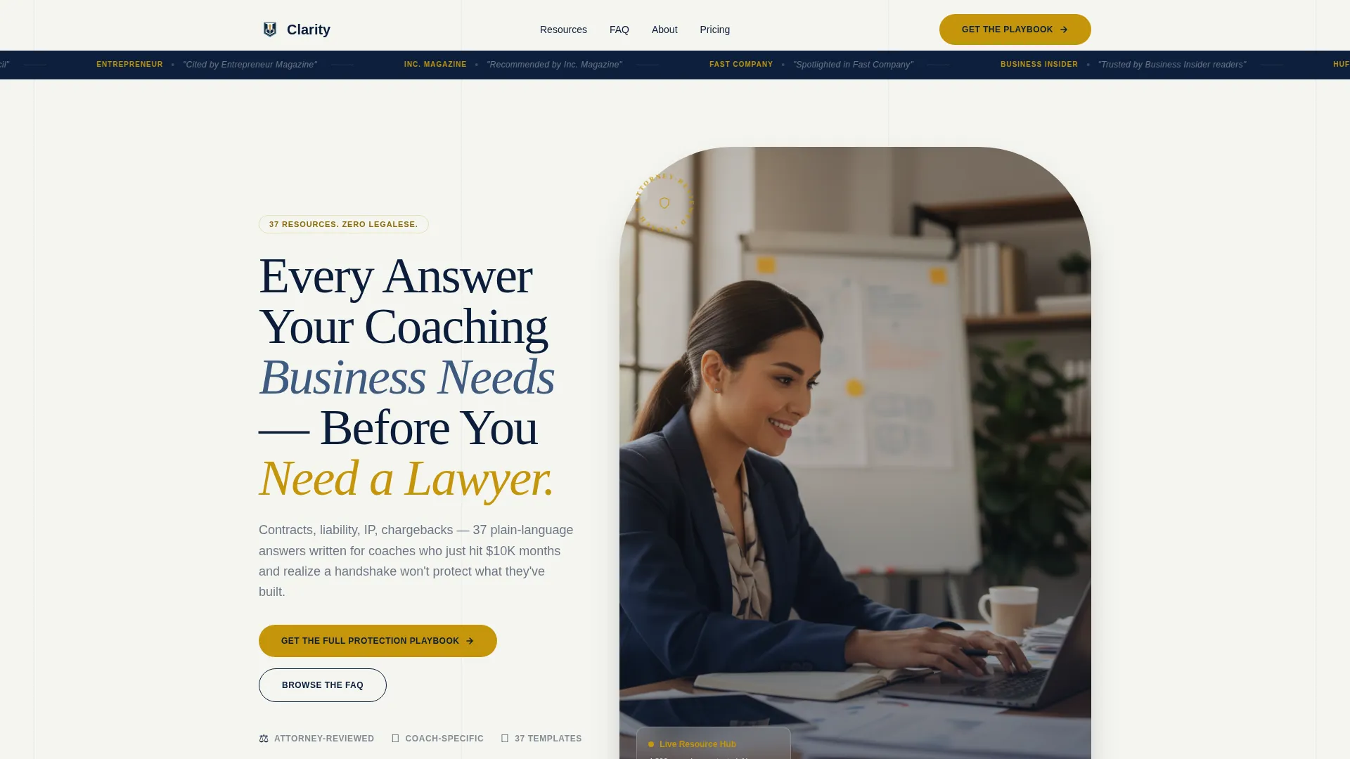 Business Coach Professional Website Template