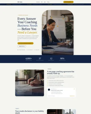 Business Coach Professional Website Template