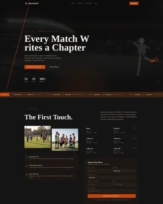 Soccer Club Landing Page Template | Dynamic Motion