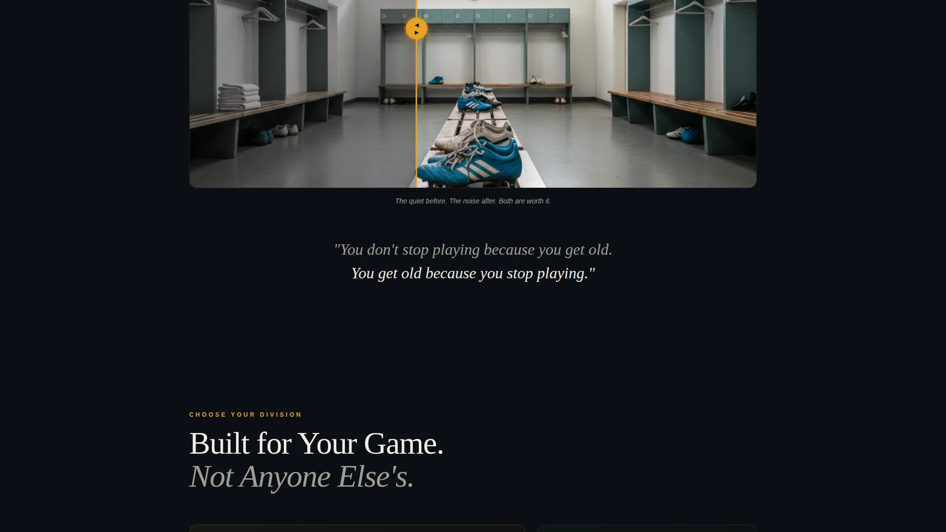 Masters & Senior League Landing Page Template