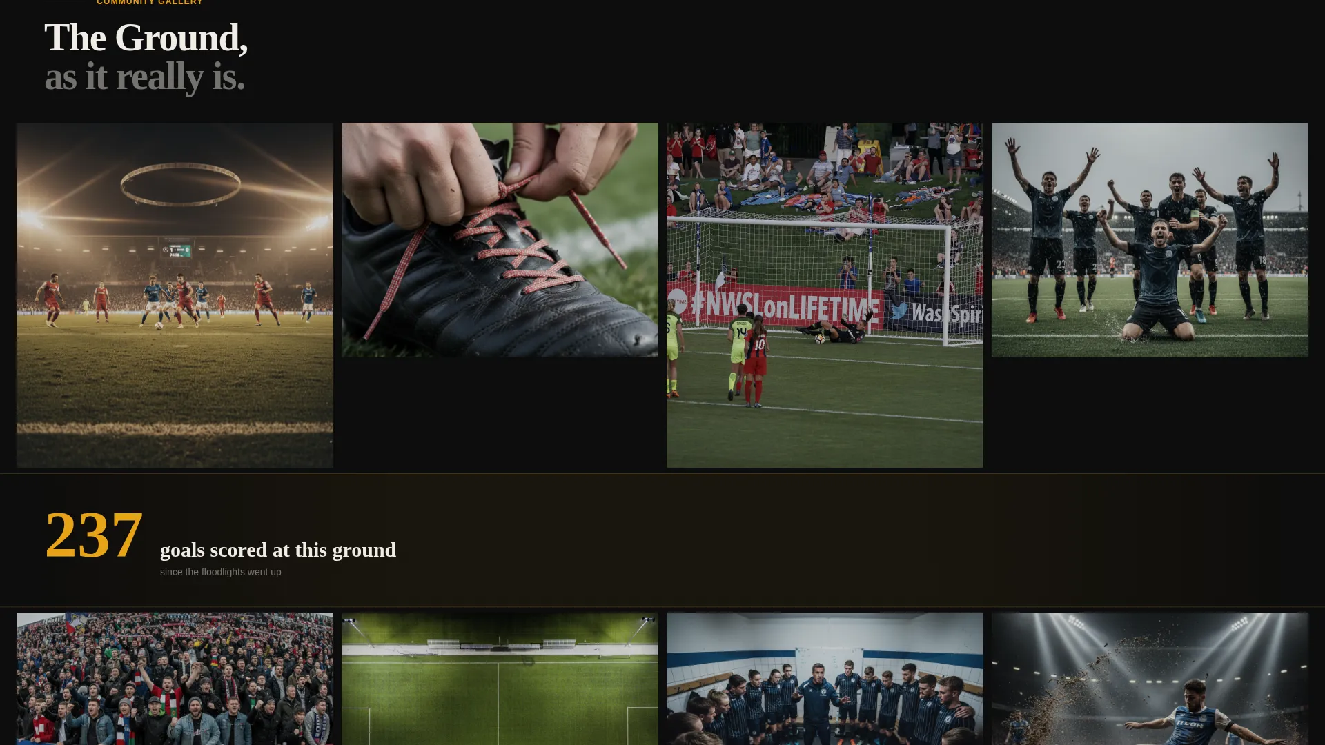 Semi-Pro Soccer Club Landing Page Template