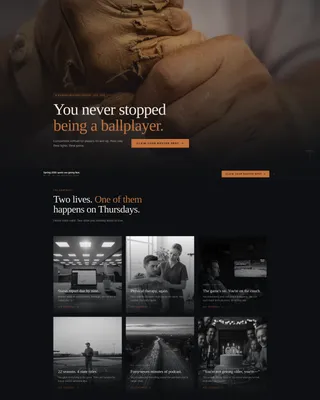 Senior Softball League Landing Page Template