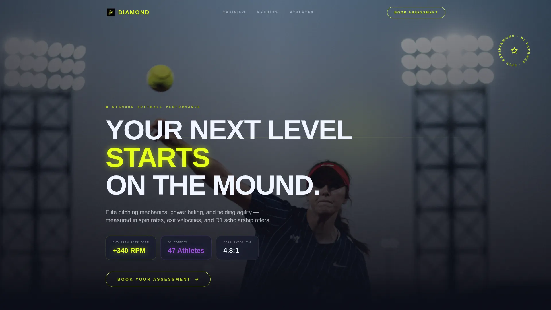 Elite Softball Coach Landing Page Template