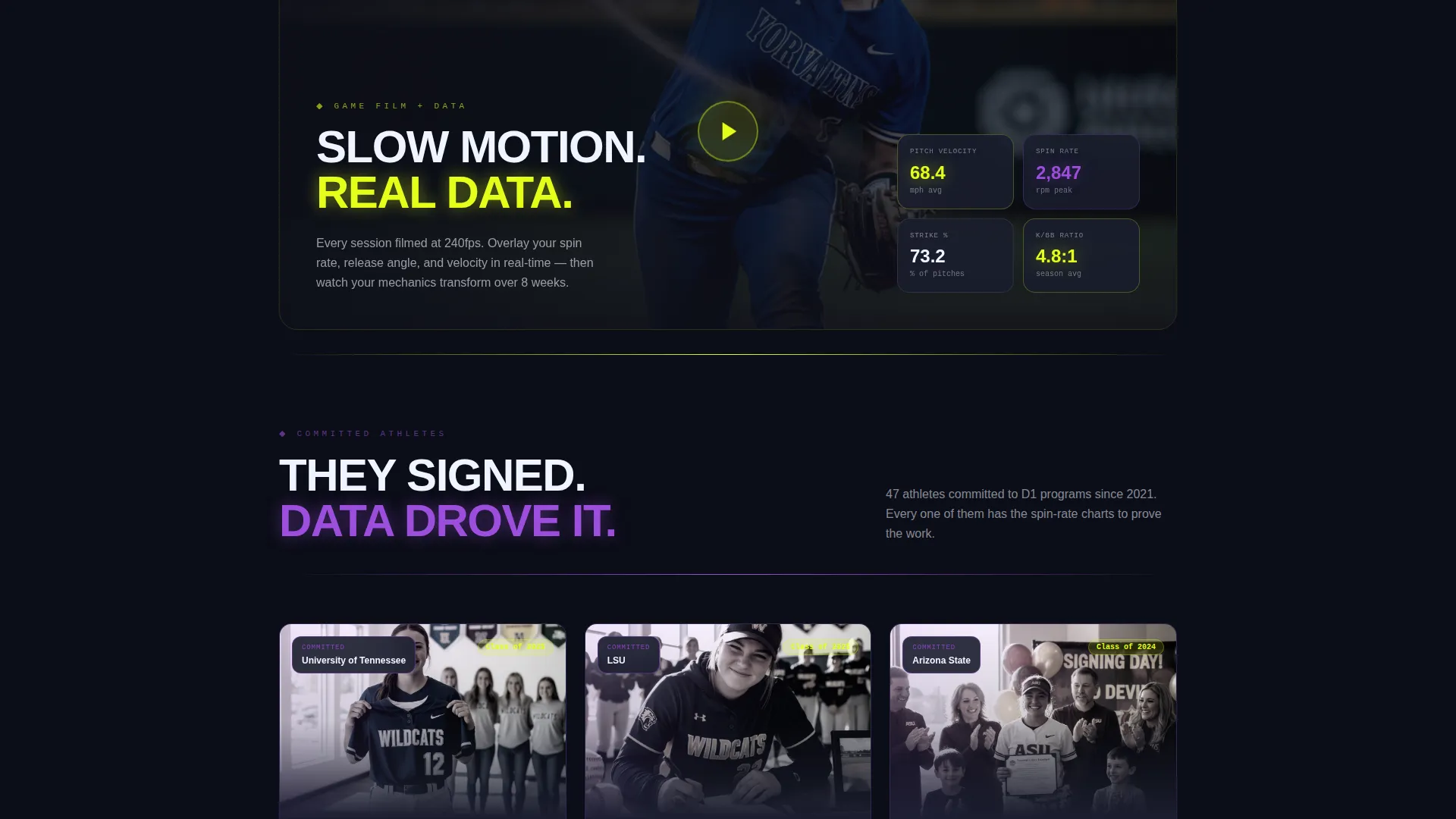Elite Softball Coach Landing Page Template