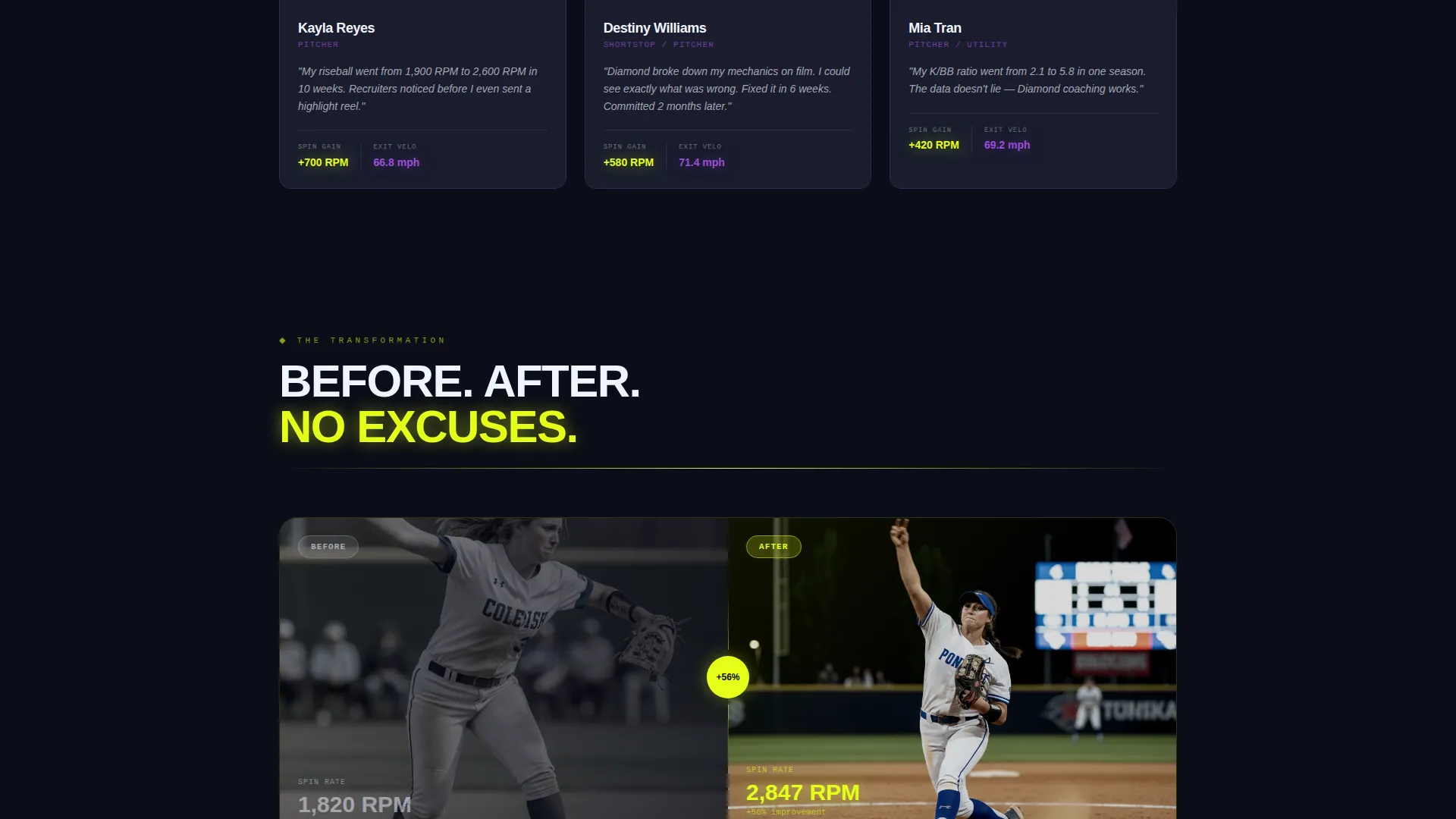 Elite Softball Coach Landing Page Template
