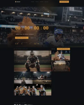 Semi-Pro Softball League Landing Page Template
