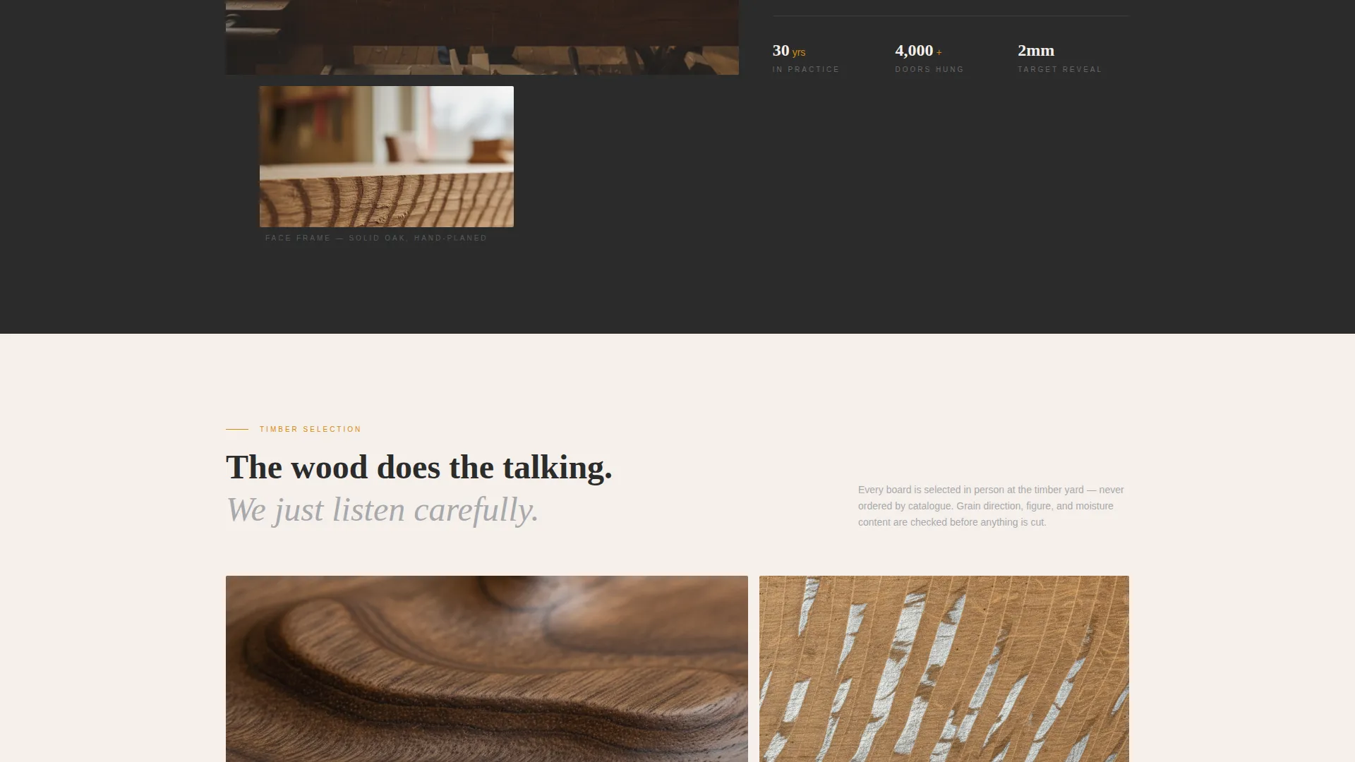 Cabinet Maker Business Portfolio Website Template