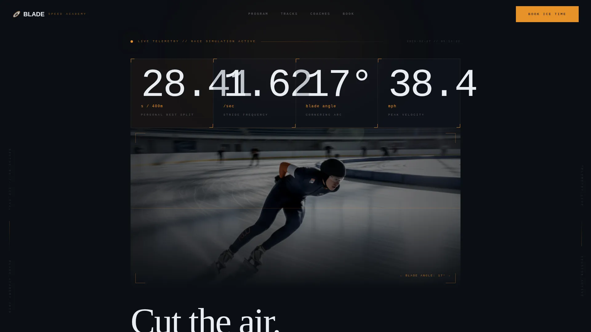 Supreme Short-Track Speed Skating Landing Page Template