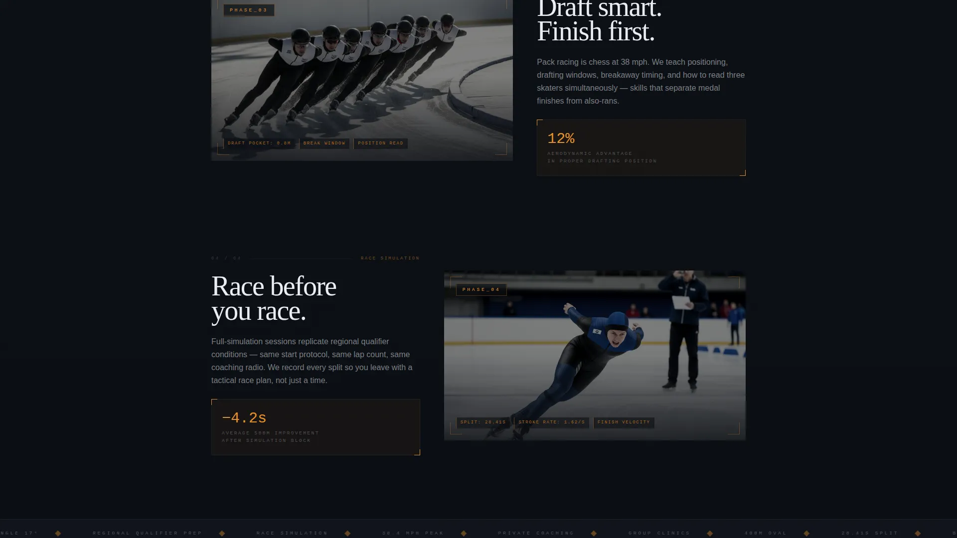 Supreme Short-Track Speed Skating Landing Page Template