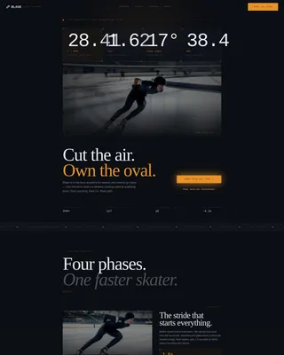 Supreme Short-Track Speed Skating Landing Page Template