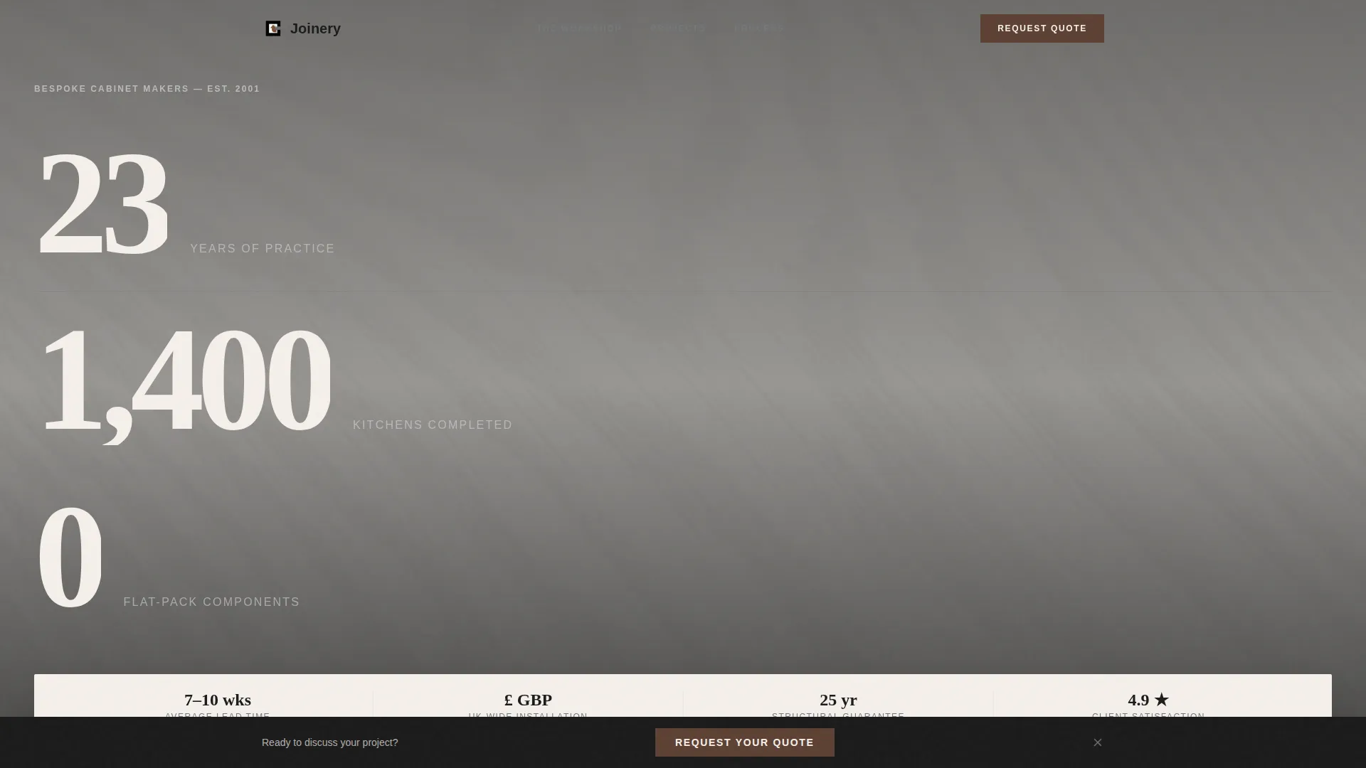 Cabinet Maker Business Blog Website Template