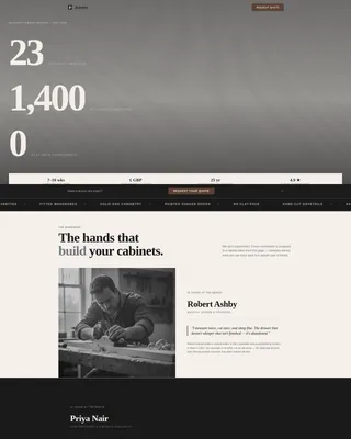 Cabinet Maker Business Blog Website Template