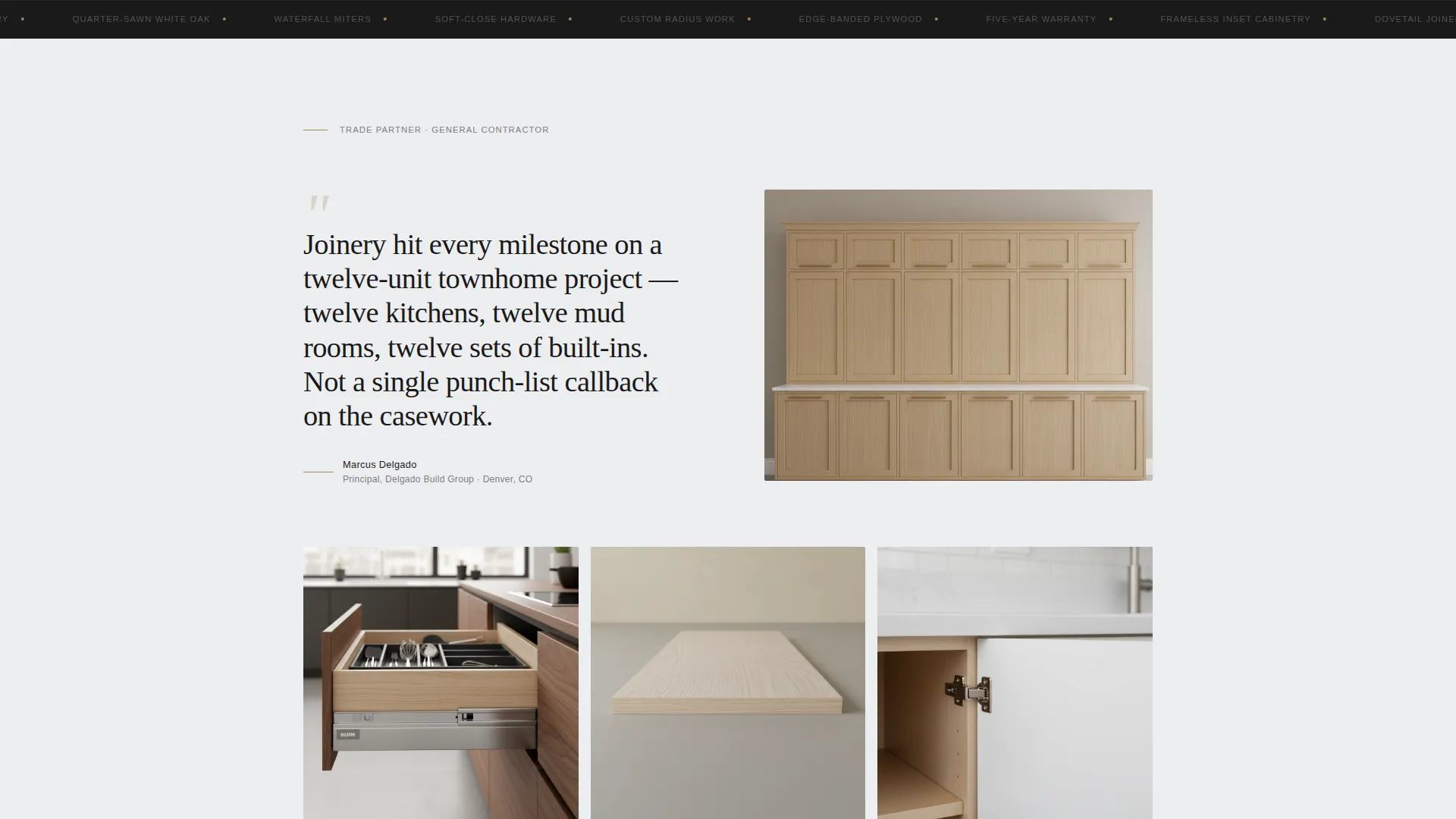 Expert Custom Carpentry Landing Page Template