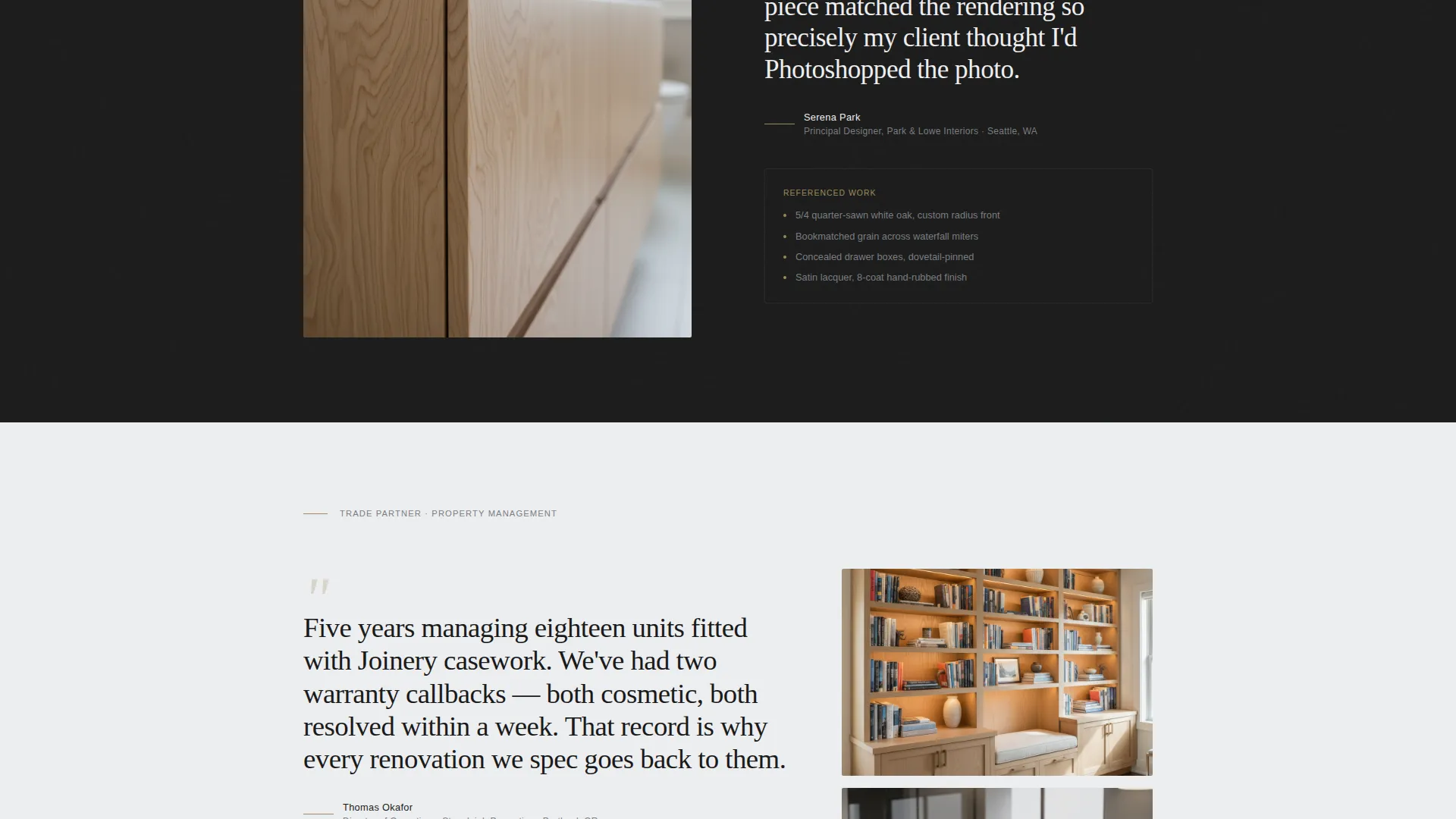 Expert Custom Carpentry Landing Page Template