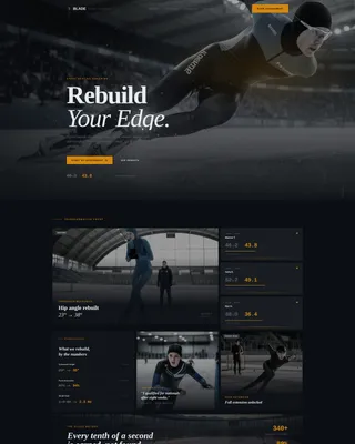 Speed Skating Coaching Bento Grid Landing Page