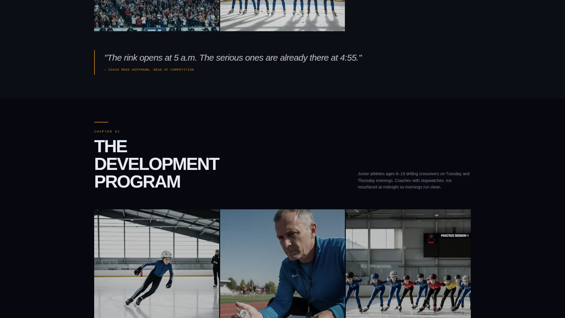 Speed Skating League Landing Page Template