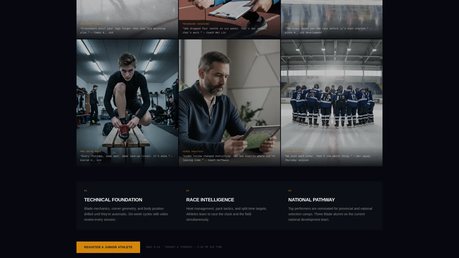 Speed Skating League Landing Page Template
