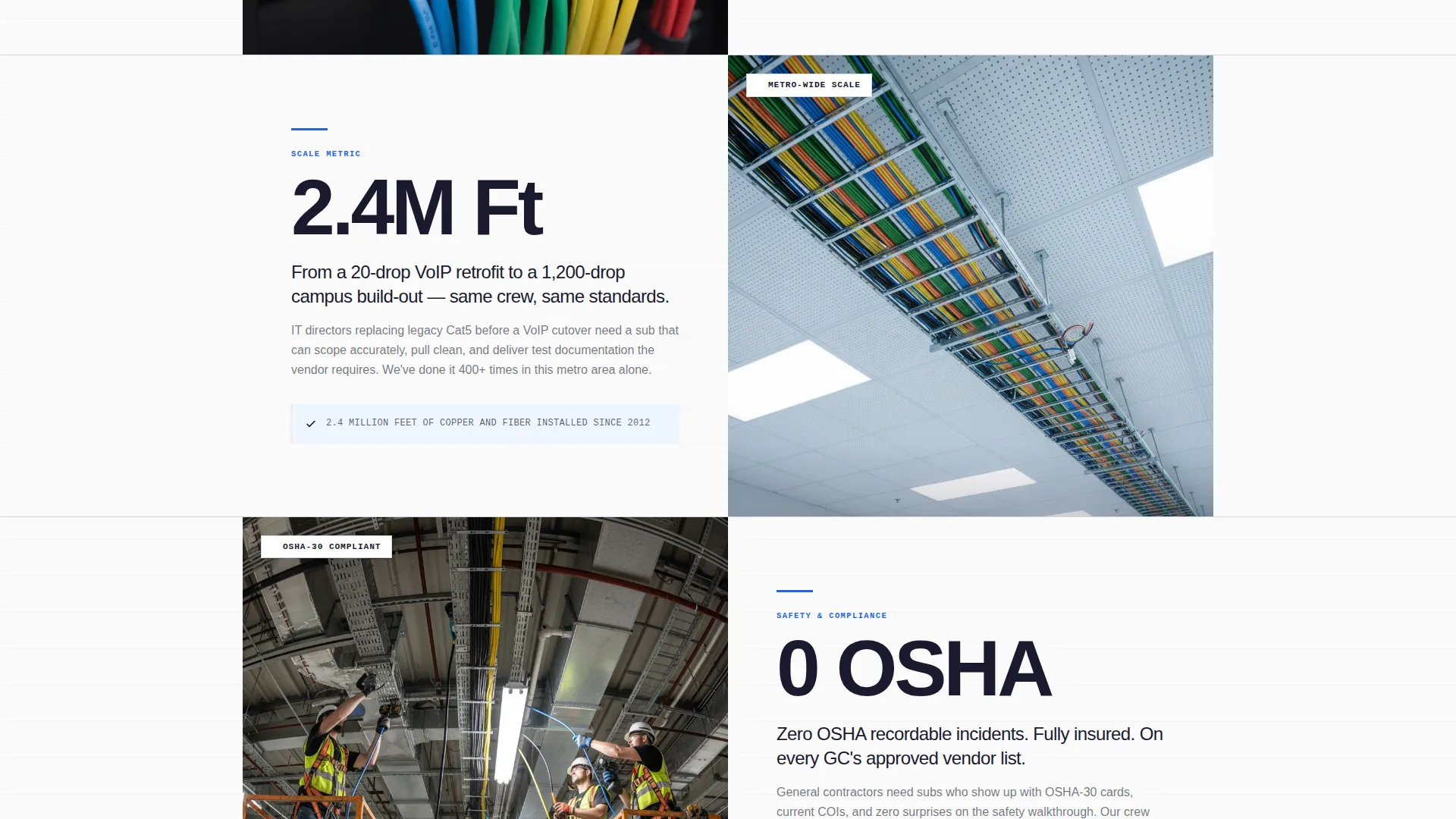 Cable Installer Business Specialist Professional Website Template