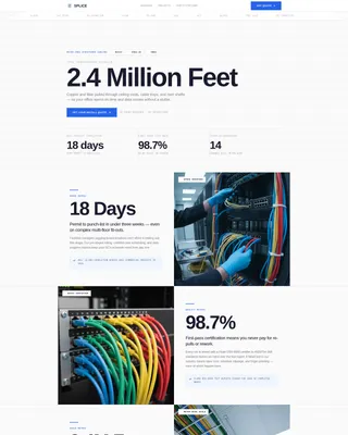 Cable Installer Business Specialist Professional Website Template
