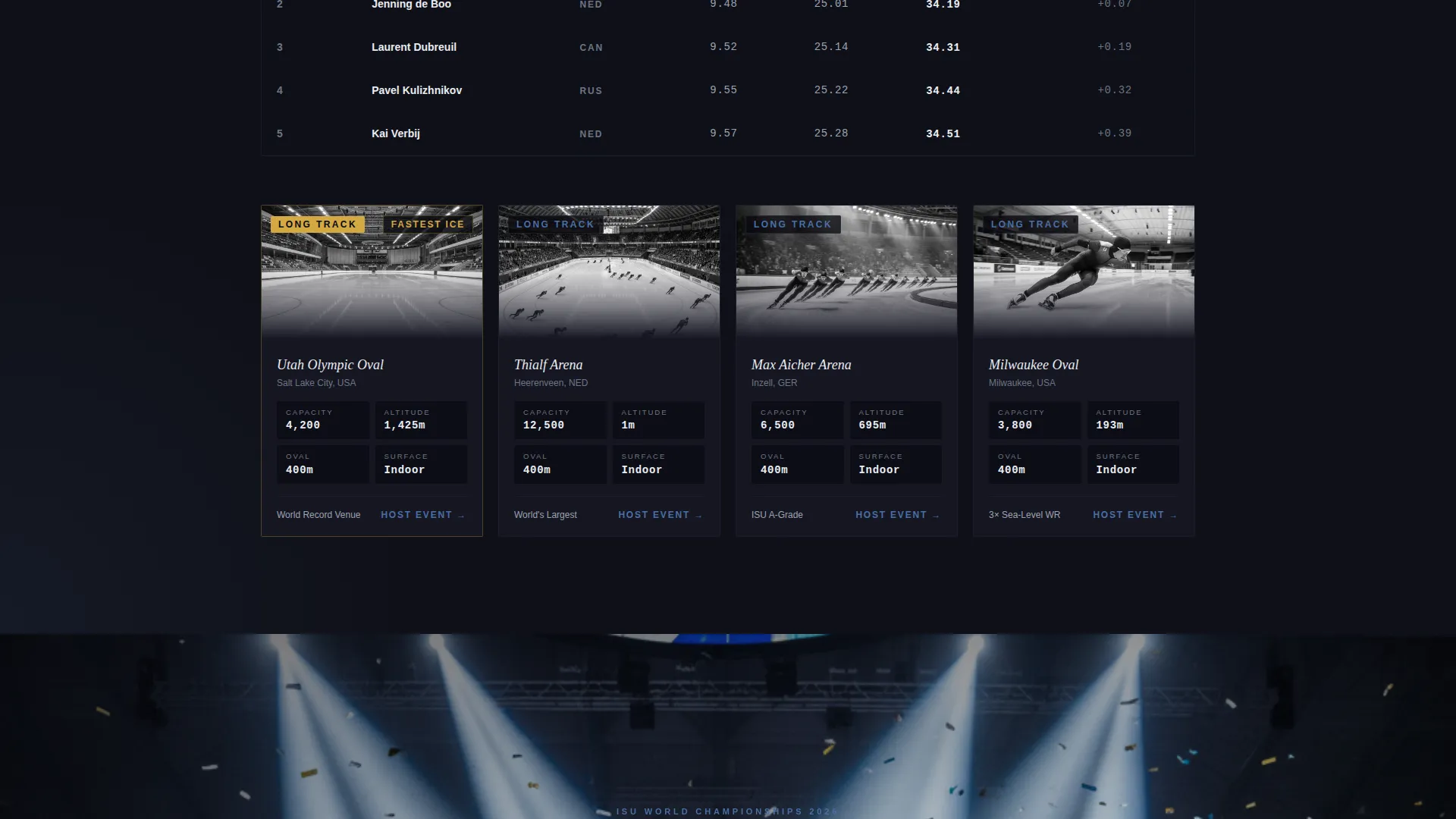 Cinematic Ice Sports Landing Page Template