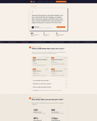 Cable Installer Business FAQ Website Template