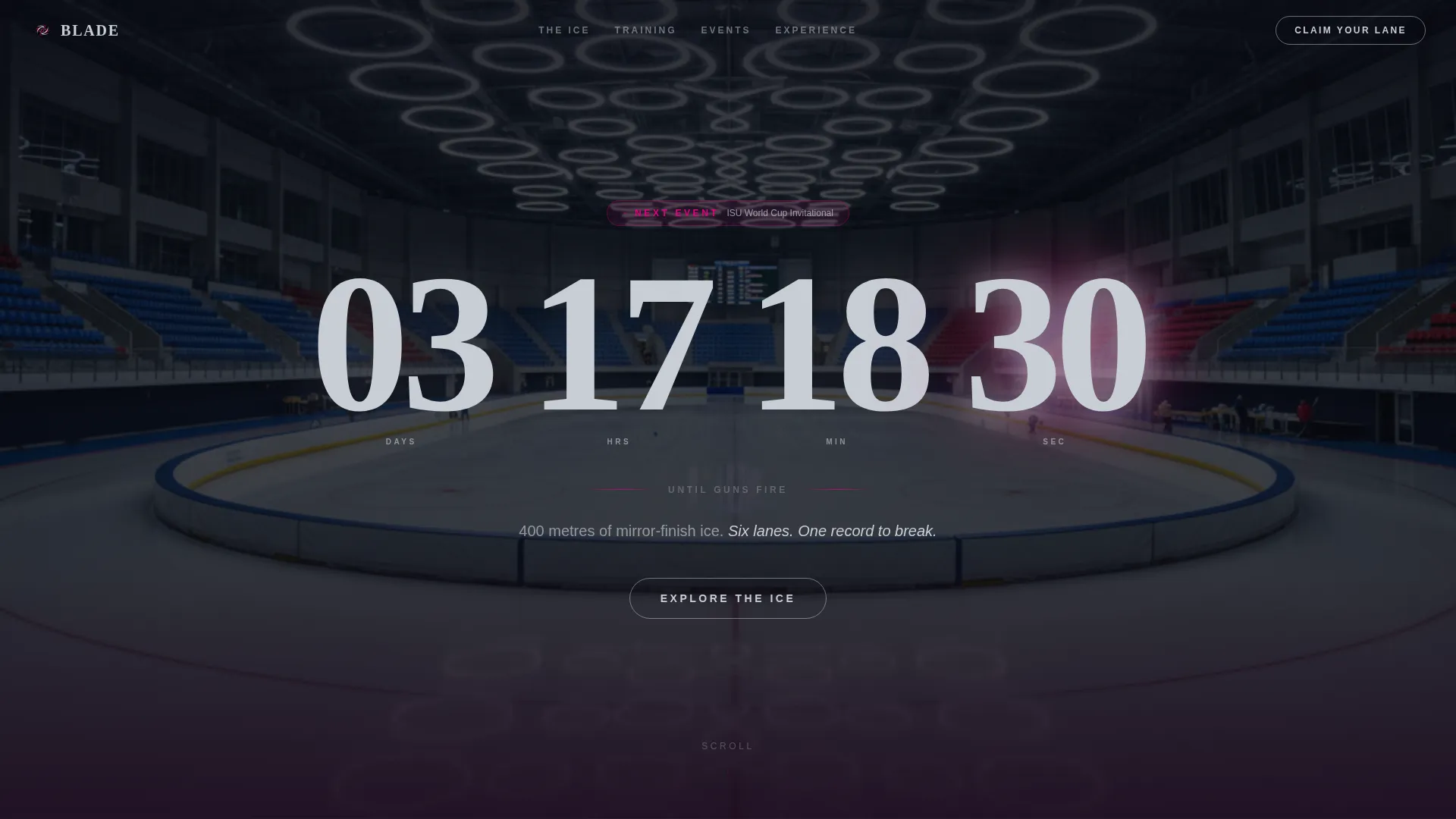 Thrilling Speed Skating Landing Page Template