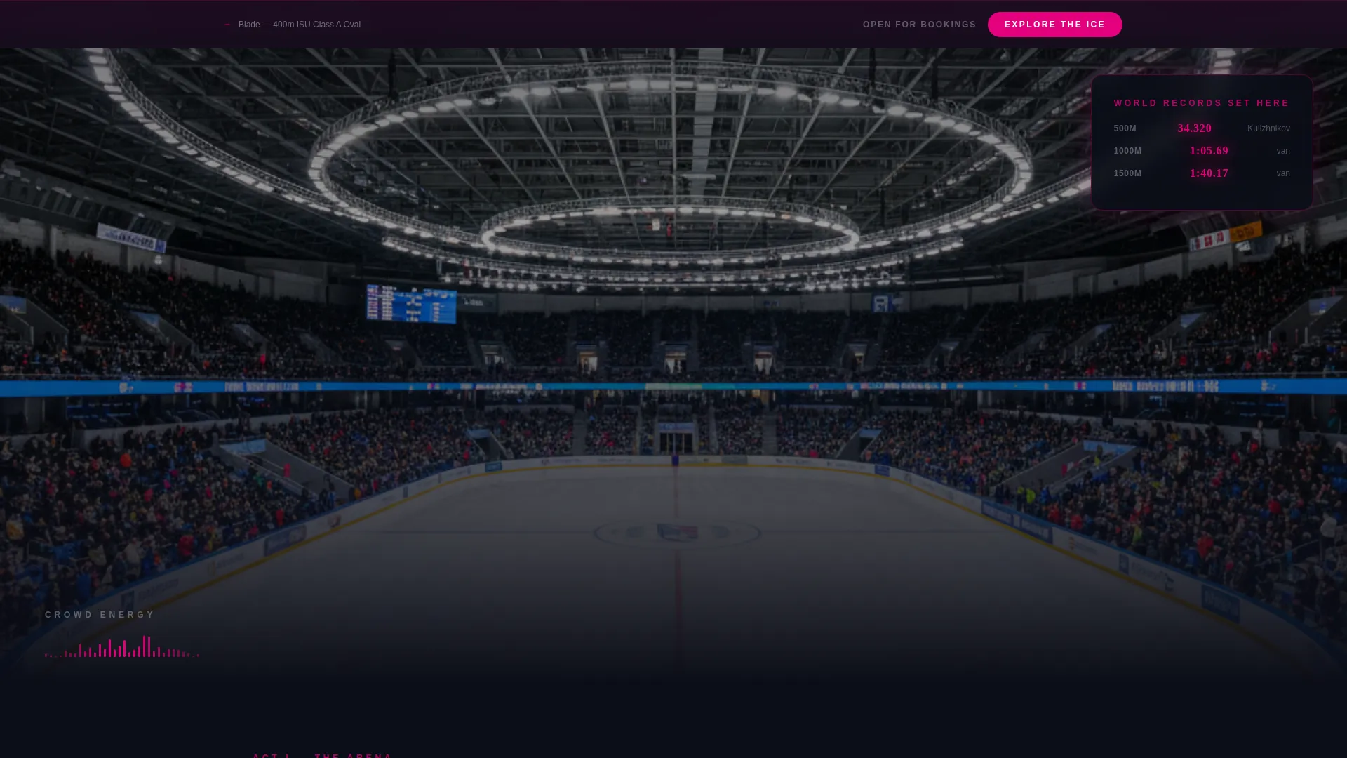 Thrilling Speed Skating Landing Page Template