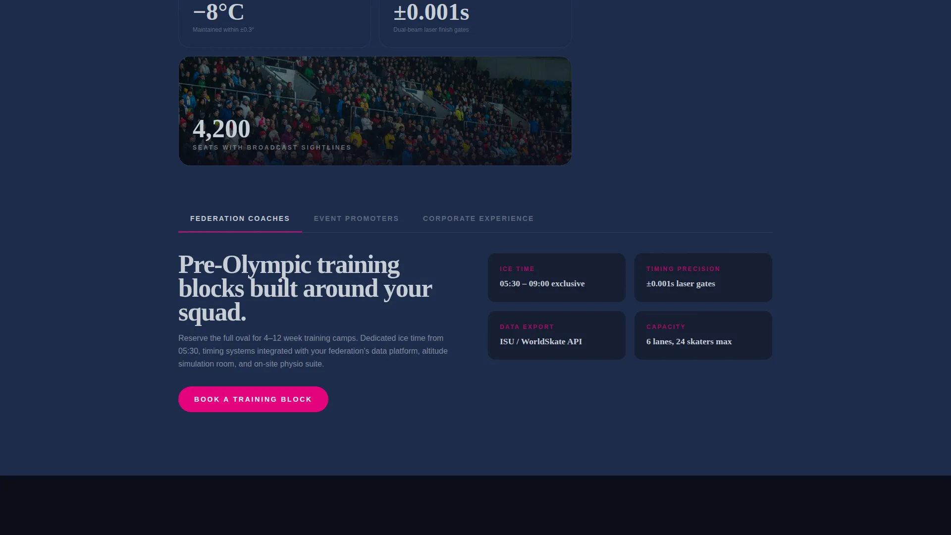 Thrilling Speed Skating Landing Page Template