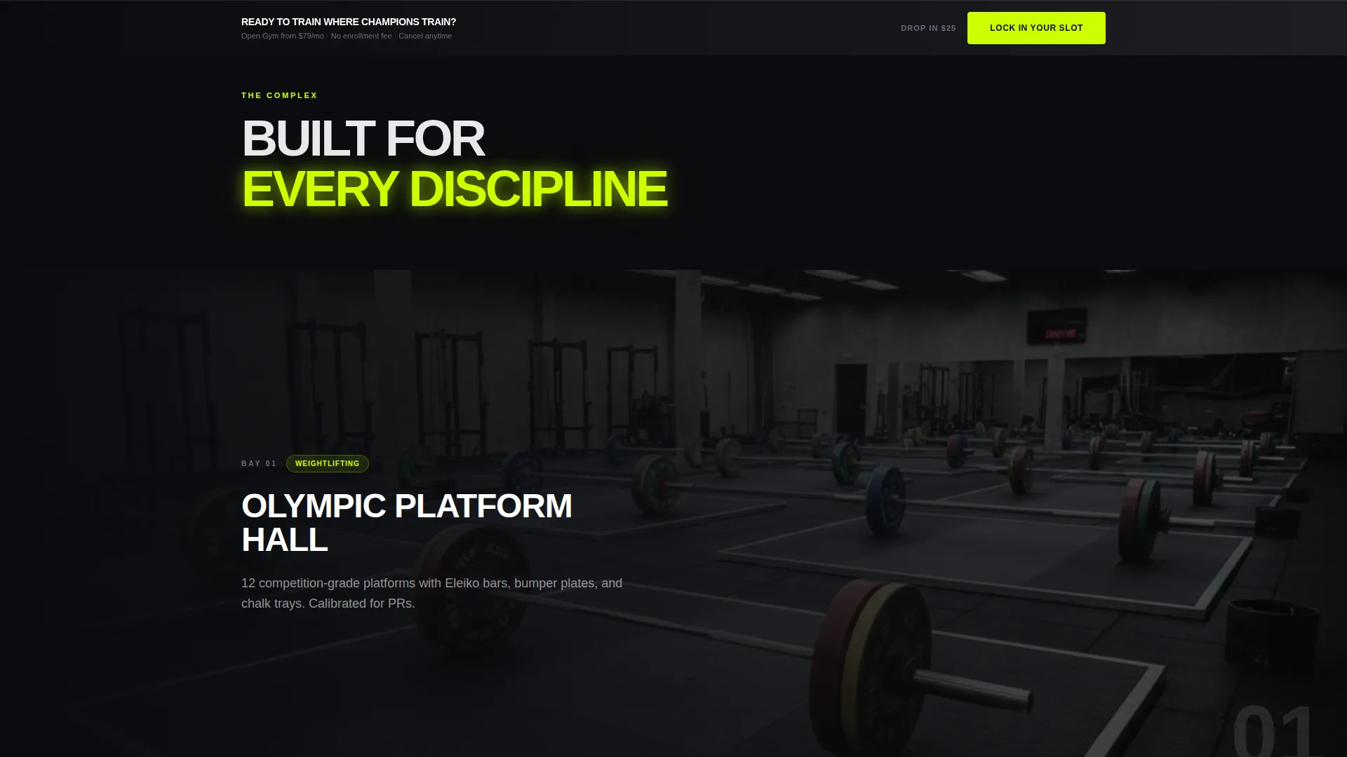 Sports Complex Landing Page Template
