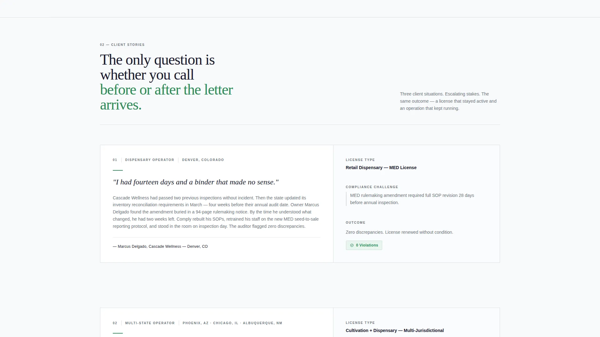 Cannabis Consulting Reviews Website Template