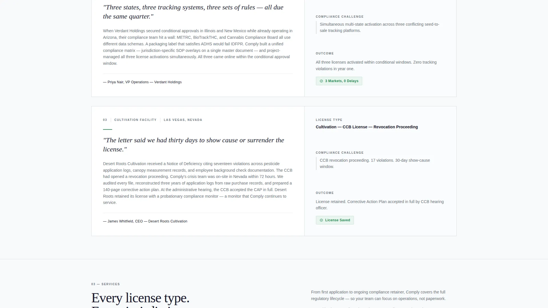 Cannabis Consulting Reviews Website Template