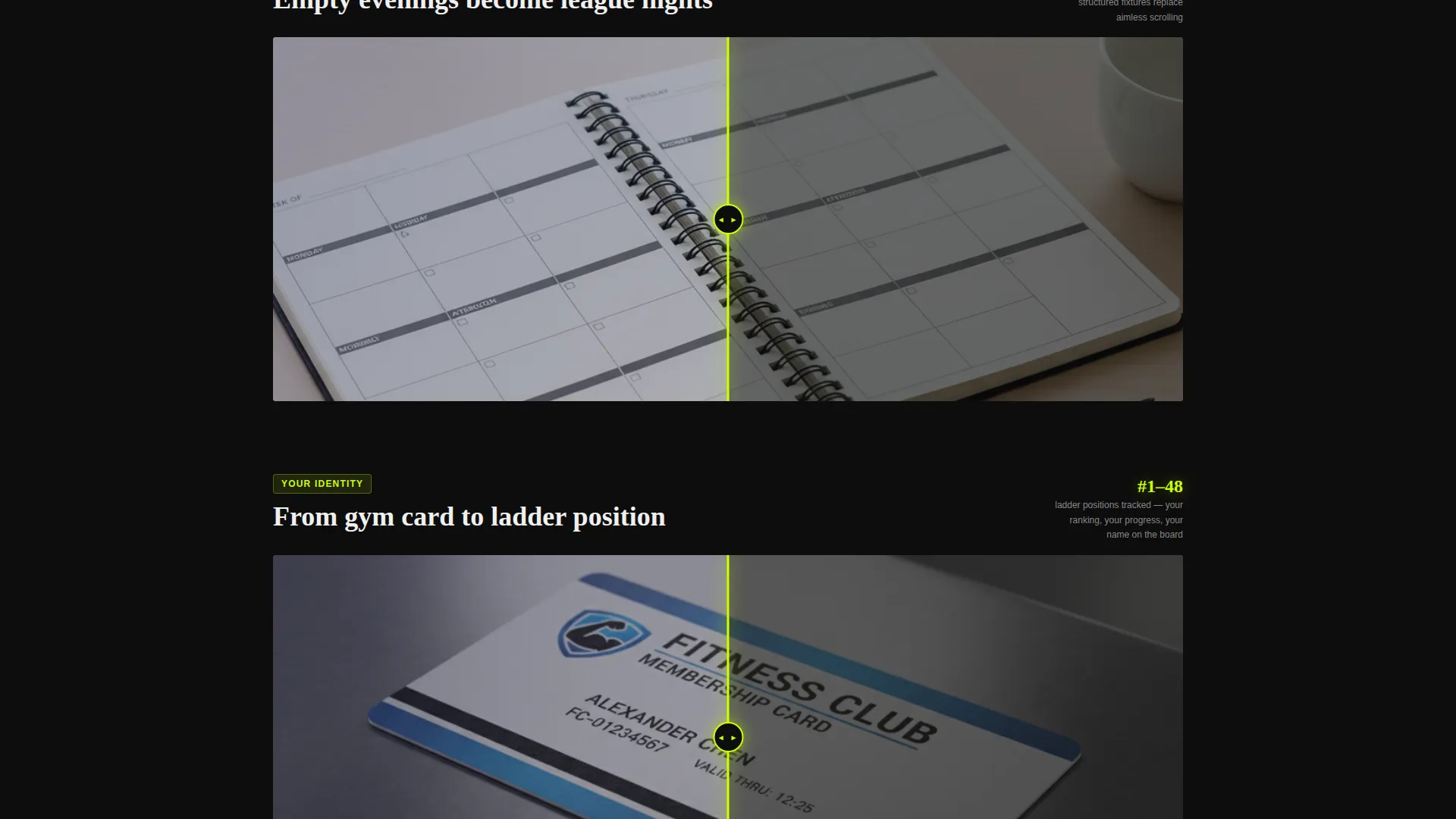 Squash Club Landing Page Template with Neon Design