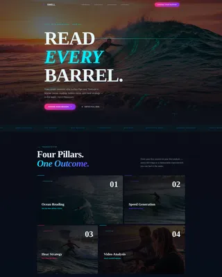 Surfing Academy Landing Page Template