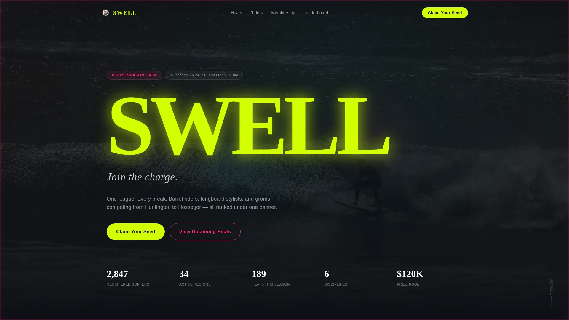 Dynamic Surfing Landing Page Template