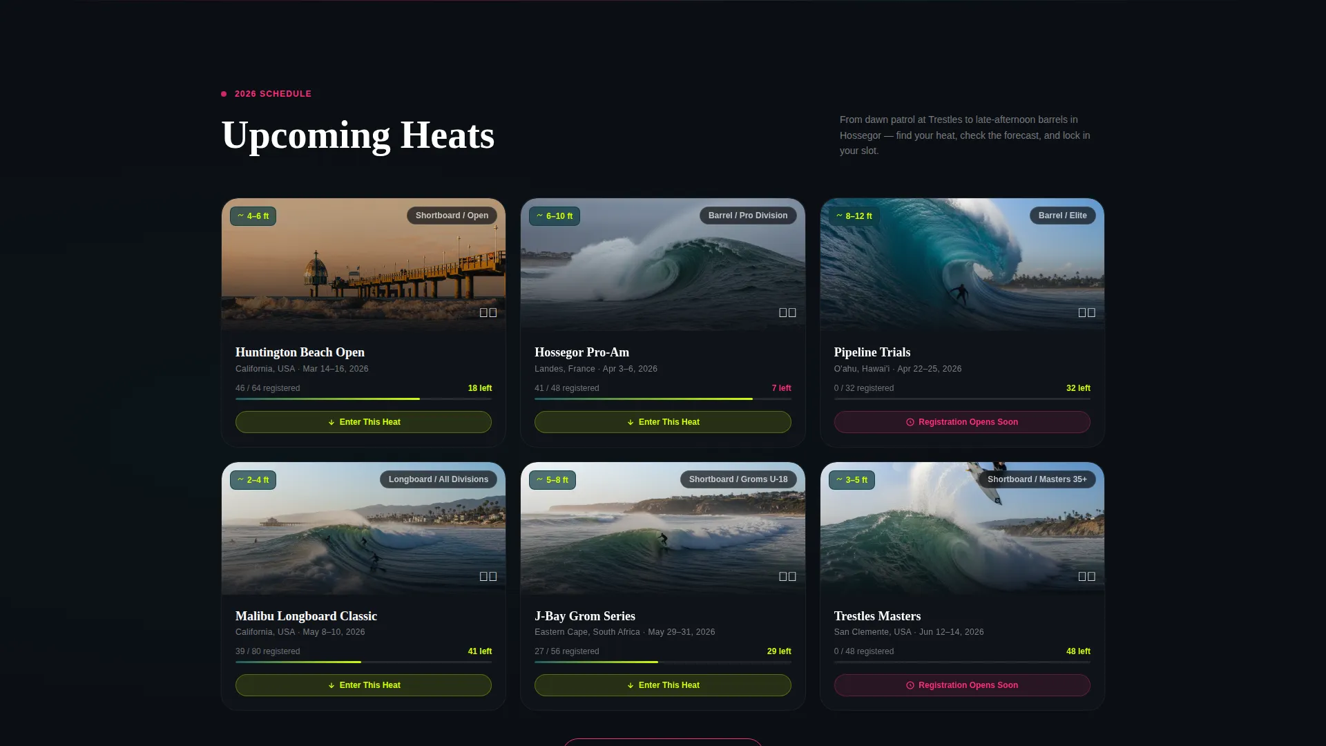Dynamic Surfing Landing Page Template