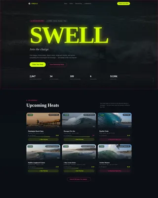 Dynamic Surfing Landing Page Template
