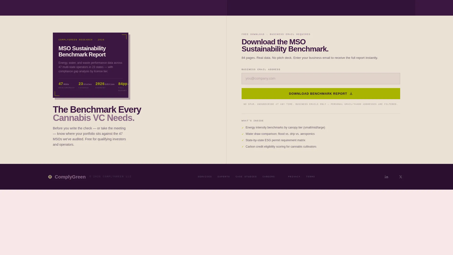 Cannabis Consulting Portfolio Website Template
