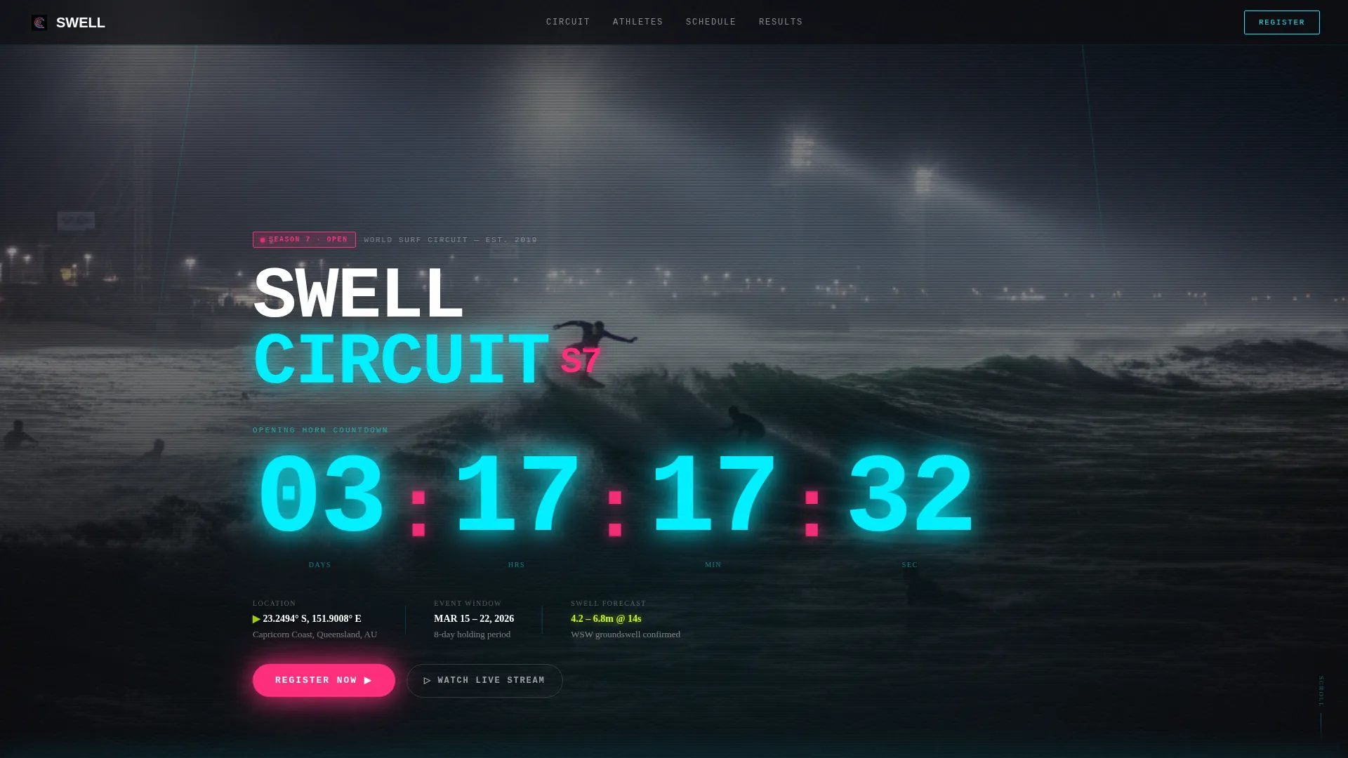 Adrenaline Board Culture Landing Page Template